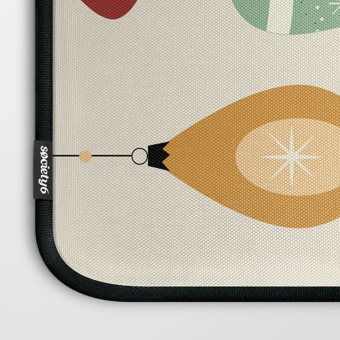 Mid Century Modern Christmas Baubles Laptop Sleeve Gallery Image 3