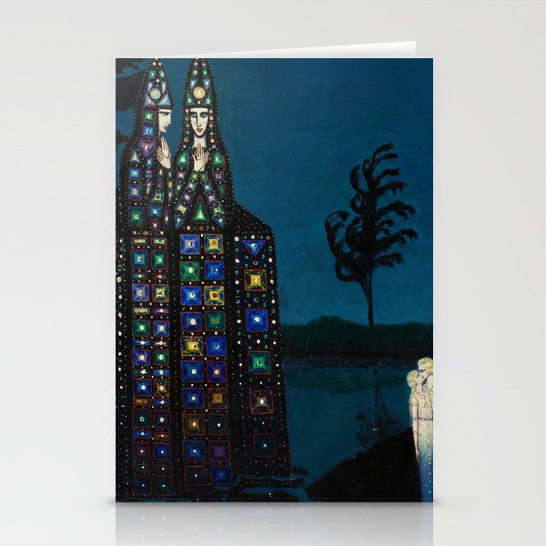 'Confirmation of Love,' Magical Realism Portrait Painting by BolesÅaw Biegas Stationery Card Gallery Image 2