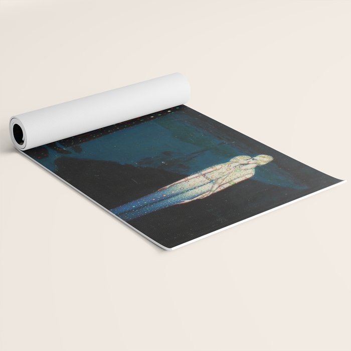 'Confirmation of Love,' Magical Realism Portrait Painting by BolesÅaw Biegas Yoga Mat Gallery Image 2