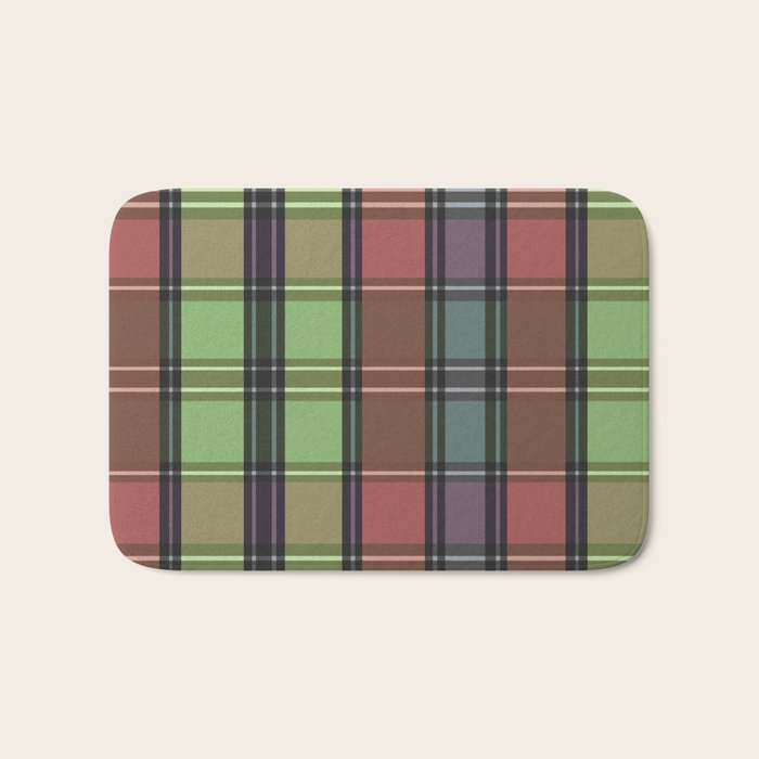 Fusion Colorful Toned Grids C Bath Mat Gallery Image 1