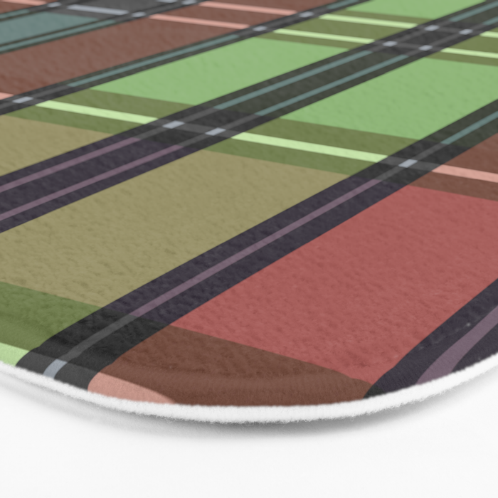 Fusion Colorful Toned Grids C Bath Mat Gallery Image 3