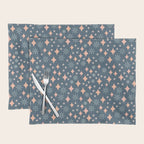 Christmas lights pink and blue pattern Placemat Gallery Image 1