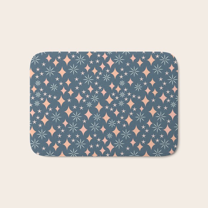 Christmas lights pink and blue pattern Bath Mat Gallery Image 1