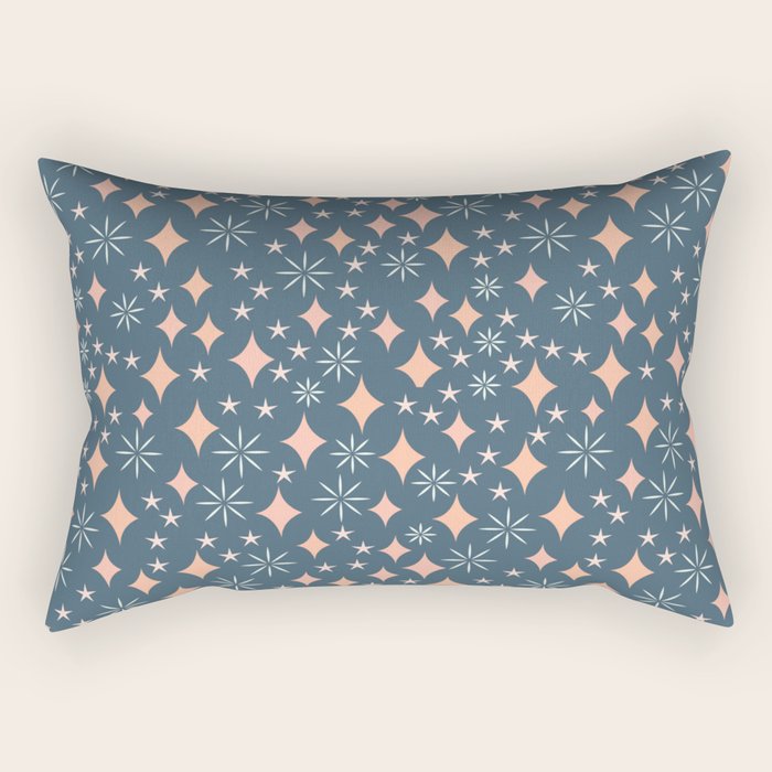 Christmas lights pink and blue pattern Rectangular Pillow Gallery Image 2