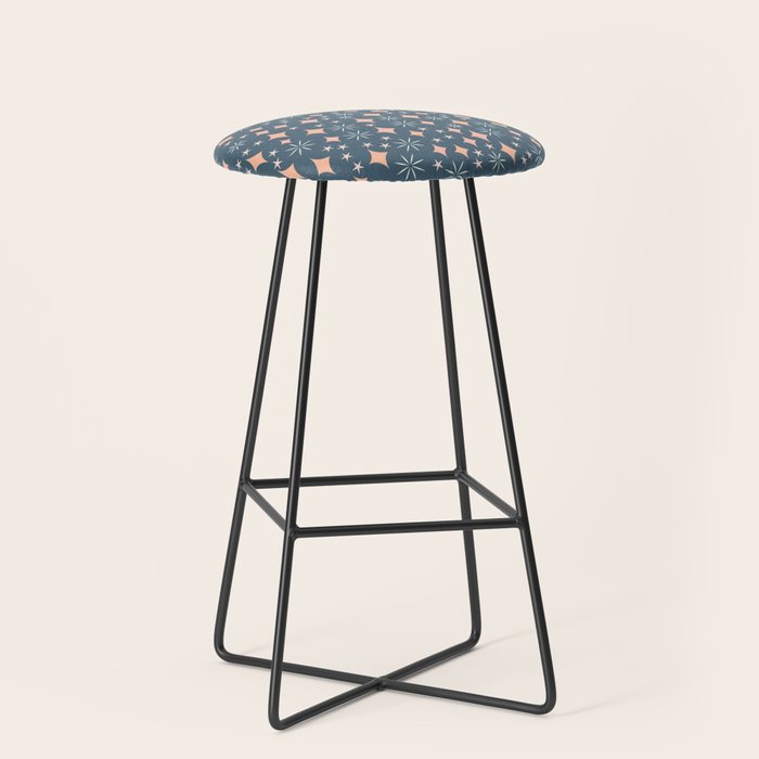 Christmas lights pink and blue pattern Stool Gallery Image 1