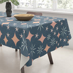 Christmas lights pink and blue pattern Tablecloth Gallery Image 3