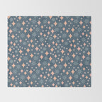 Christmas lights pink and blue pattern Throw Blanket Gallery Image 2