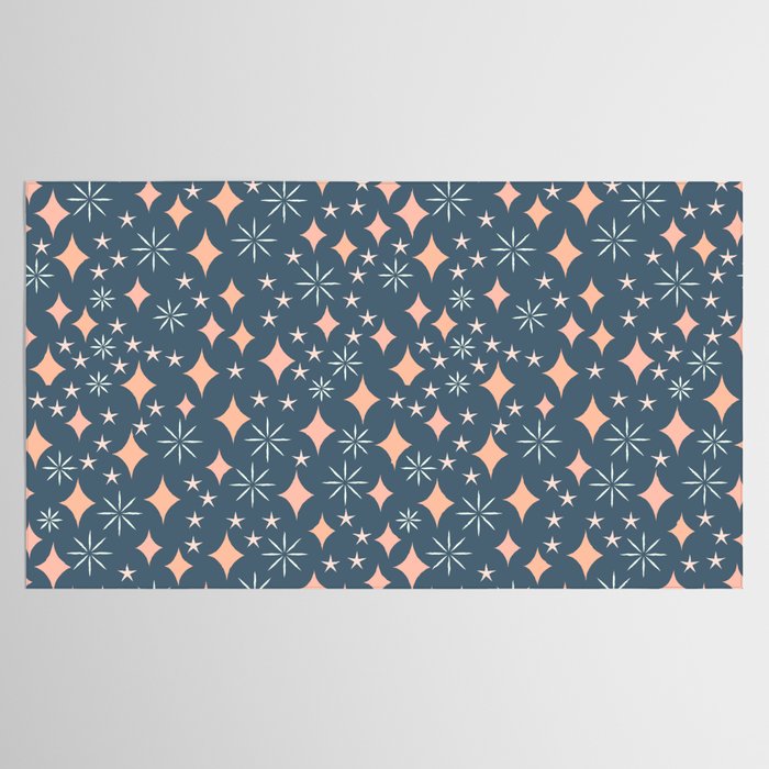 Christmas lights pink and blue pattern Tablecloth Gallery Image 2