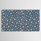 Christmas lights pink and blue pattern Tablecloth Gallery Image 2