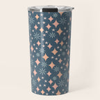 Christmas lights pink and blue pattern Travel Mug Gallery Image 1