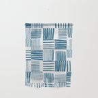 Torn Lines Abstract 03 White Blue Wall Hanging Gallery Image 1