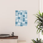 Torn Lines Abstract 03 White Blue Poster Gallery Image 2