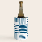 Torn Lines Abstract 03 White Blue Wine Chiller Gallery Image 2