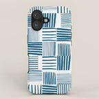 Torn Lines Abstract 03 White Blue iPhone Case Gallery Image 1