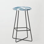 Torn Lines Abstract 03 White Blue Stool Gallery Image 1