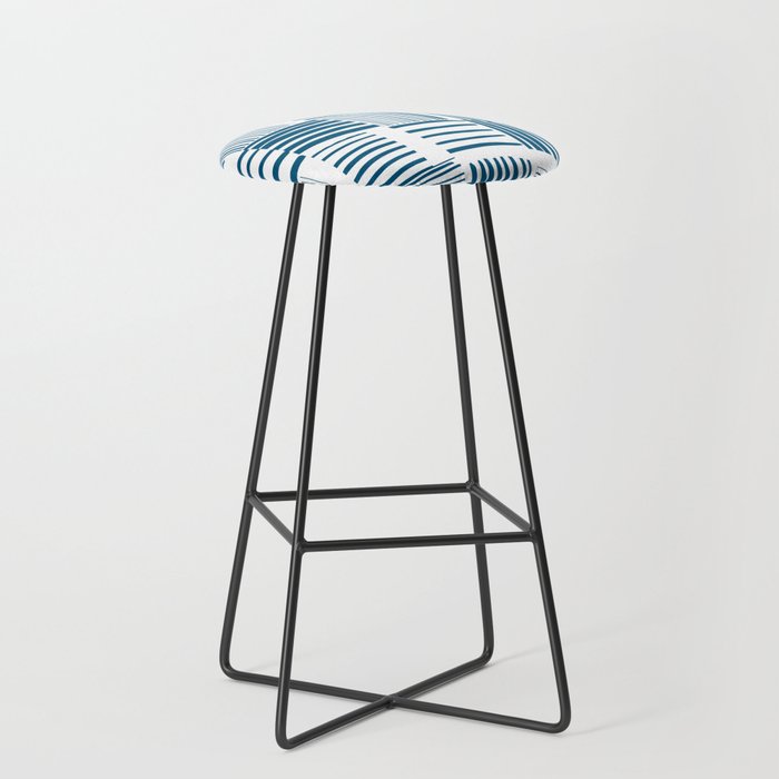 Torn Lines Abstract 03 White Blue Stool Gallery Image 1