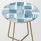 Torn Lines Abstract 03 White Blue Side Table Gallery Image 2