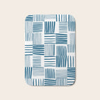 Torn Lines Abstract 03 White Blue Bath Mat Gallery Image 1