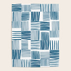 Torn Lines Abstract 03 White Blue Poster Gallery Image 4
