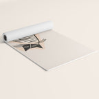 Abstract Cat in Lines Yoga Mat Gallery Image 2
