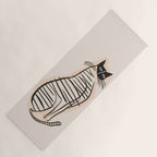 Abstract Cat in Lines Yoga Mat Gallery Image 1