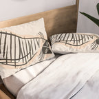 Abstract Cat in Lines Pillow Sham Gallery Image 2