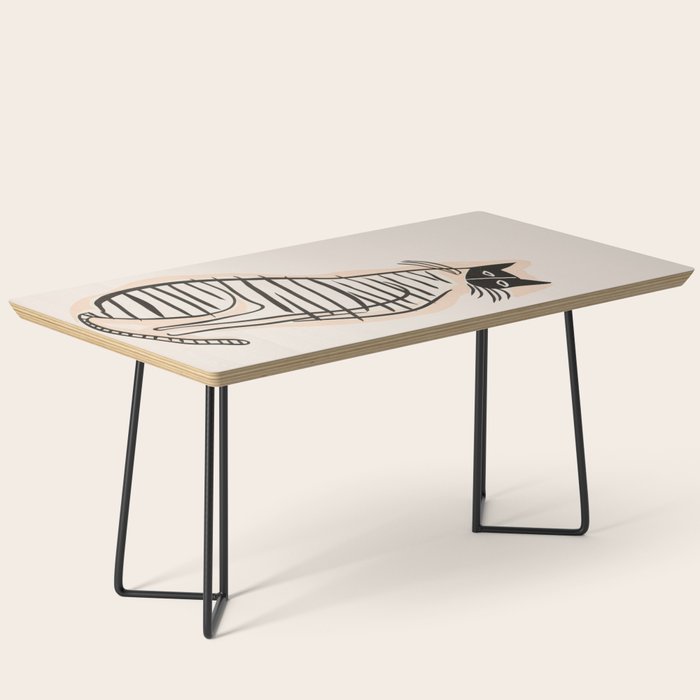 Abstract Cat in Lines Coffee Table Gallery Image 1