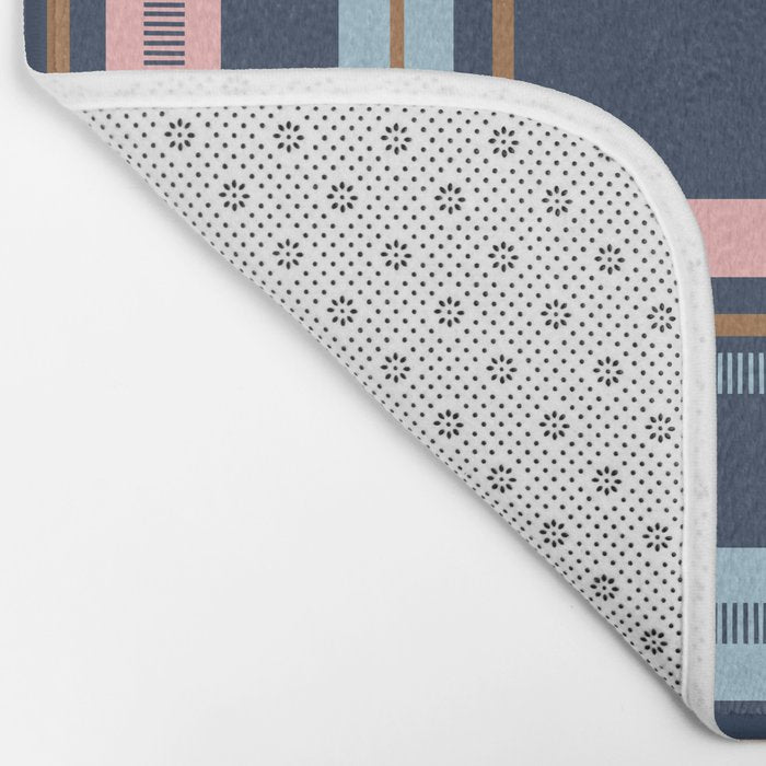 Dark Bold Linear Harmony Bath Mat Gallery Image 2