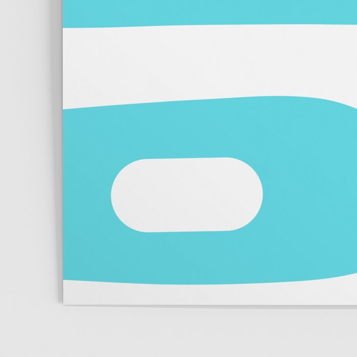 Robin's Egg Blue Turquoise Mid Century Modern Piquet Minimalist Abstract Poster Gallery Image 3