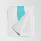 Robin's Egg Blue Turquoise Mid Century Modern Piquet Minimalist Abstract Throw Blanket Gallery Image 3