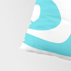 Robin's Egg Blue Turquoise Mid Century Modern Piquet Minimalist Abstract Pillow Sham Gallery Image 4