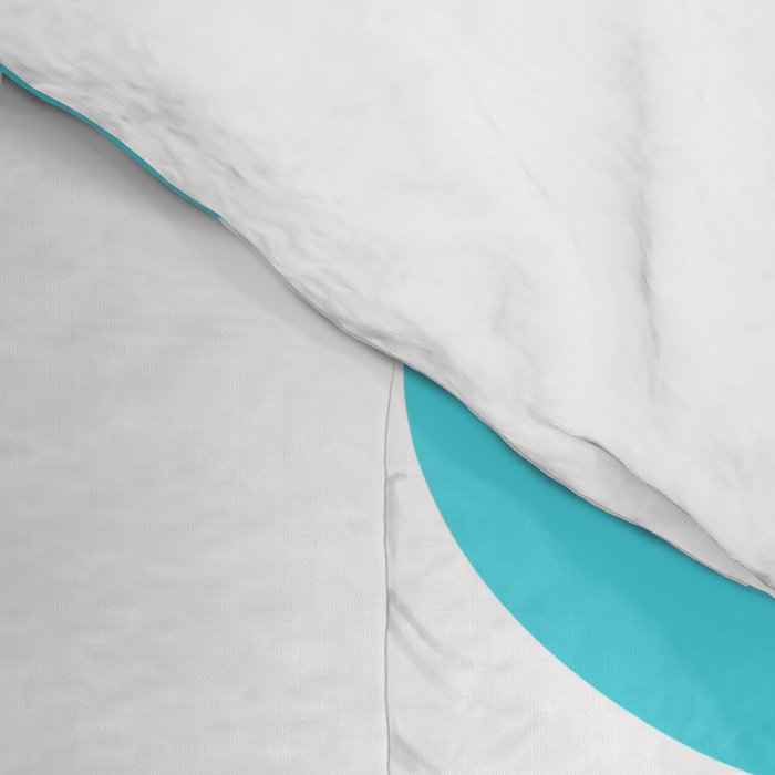 Robin's Egg Blue Turquoise Mid Century Modern Piquet Minimalist Abstract Comforter Gallery Image 4