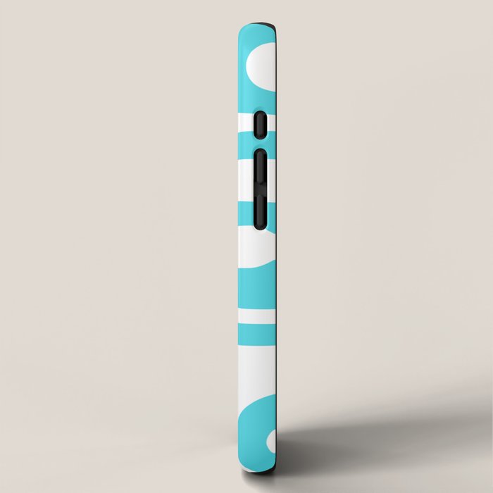 Robin's Egg Blue Turquoise Mid Century Modern Piquet Minimalist Abstract iPhone Case Gallery Image 2