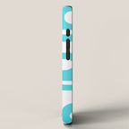 Robin's Egg Blue Turquoise Mid Century Modern Piquet Minimalist Abstract iPhone Case Gallery Image 2