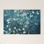 Van Gogh Almond Blossoms : Dark Teal Welcome Mat Gallery Image 1