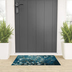 Van Gogh Almond Blossoms : Dark Teal Welcome Mat Gallery Image 3