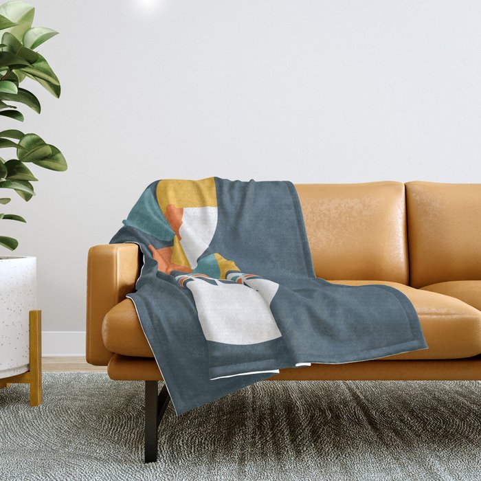 Geometric Plant 02 Throw Blanket Gallery Image 1