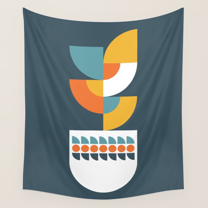 Geometric Plant 02 Wall Tapestry Gallery Image 4