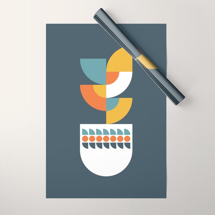 Geometric Plant 02 Wrapping Paper Gallery Image 1