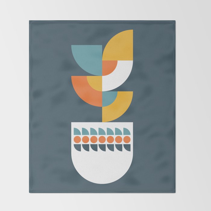 Geometric Plant 02 Throw Blanket Gallery Image 2