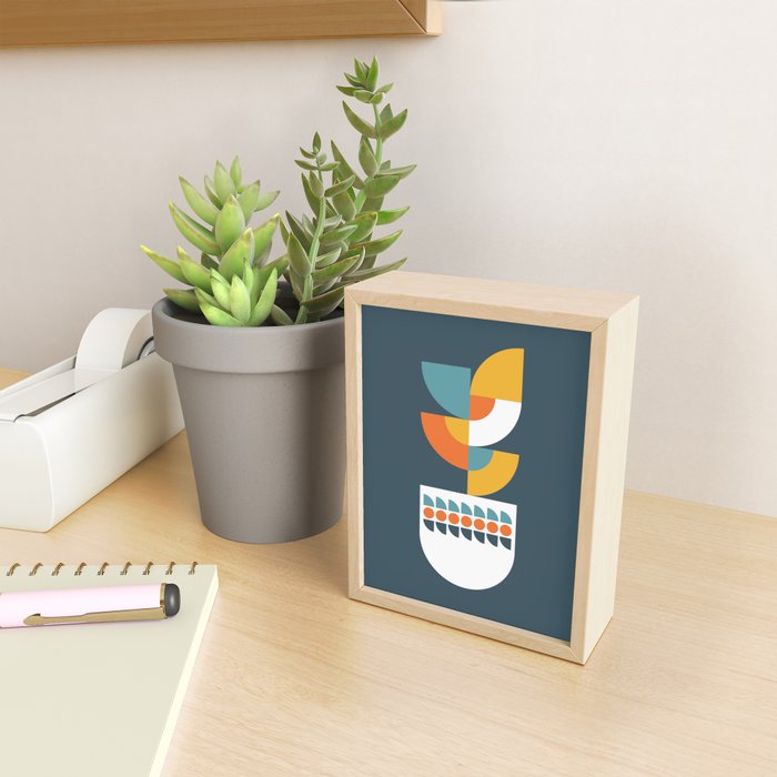 Geometric Plant 02 Mini Art Print Gallery Image 2