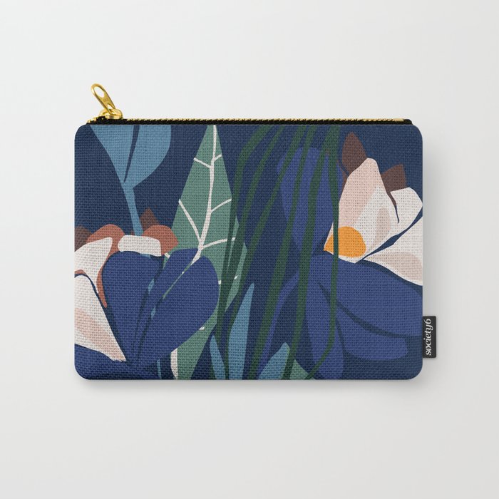 Outside at night â modern floral illustration Carry All Pouch Gallery Image 1