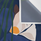 Outside at night â modern floral illustration Wall Tapestry Gallery Image 3