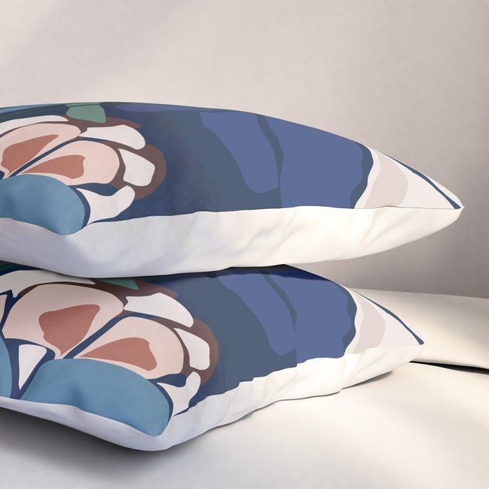 Outside at night â modern floral illustration Pillow Sham Gallery Image 3
