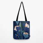 Outside at night â modern floral illustration Tote Bag Gallery Image 2