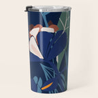 Outside at night â modern floral illustration Travel Mug Gallery Image 3