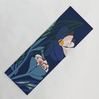 Outside at night â modern floral illustration Yoga Mat Gallery Image 1