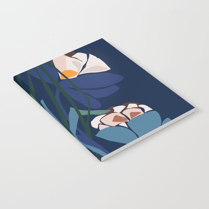 Outside at night â modern floral illustration Notebook Gallery Image 2