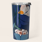 Outside at night â modern floral illustration Travel Mug Gallery Image 2