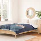 Outside at night â modern floral illustration Duvet Cover Gallery Image 2